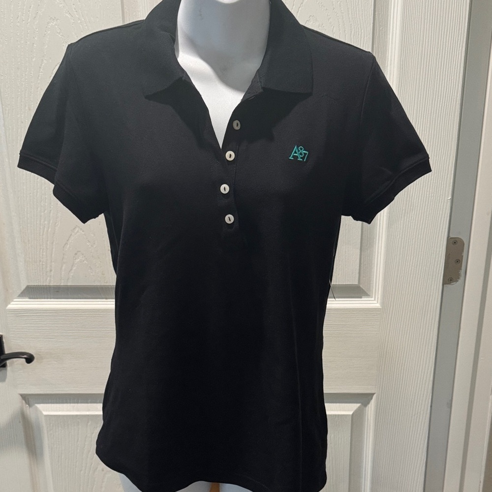 Aeropostale Black Button Down Shirt with Logo